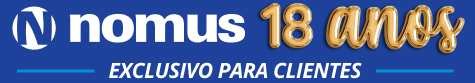 Logo Nomus 18 anos